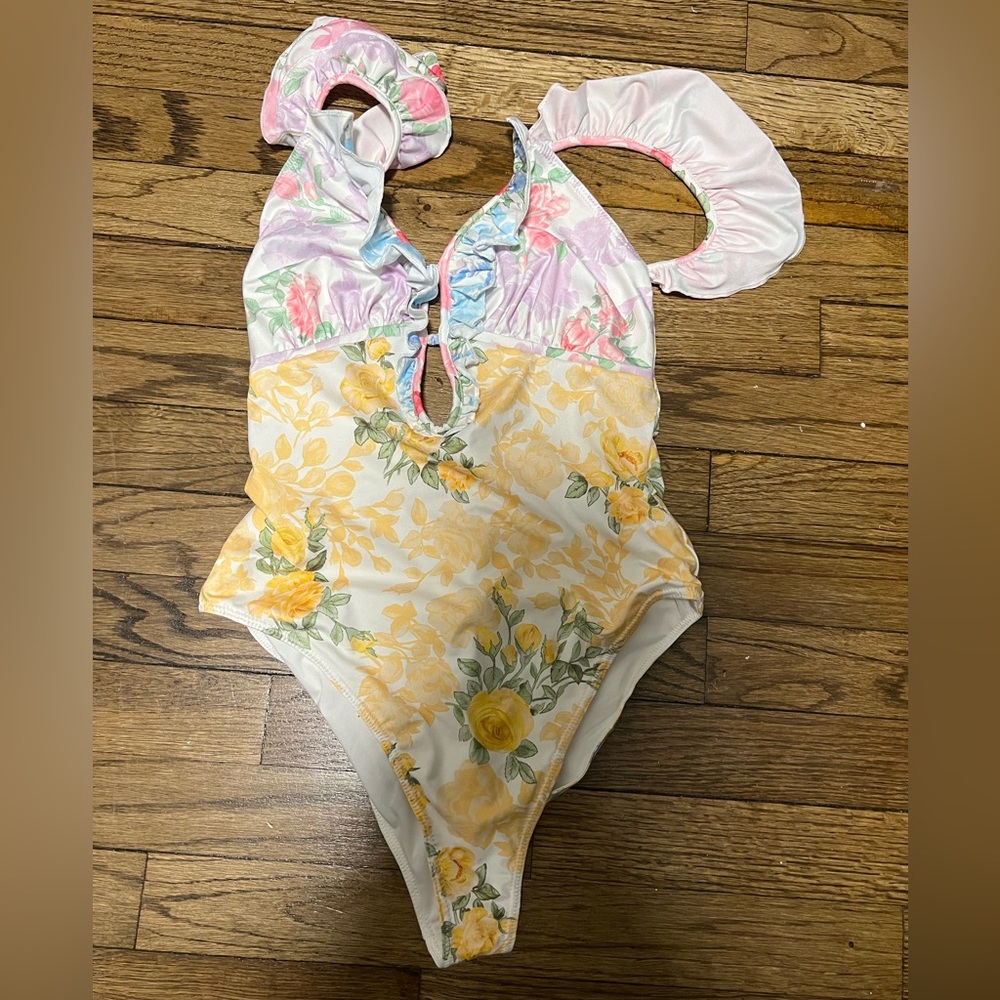 Floral Ruffle Love Shack Fancy Swimsuit - Picture 3 of 4